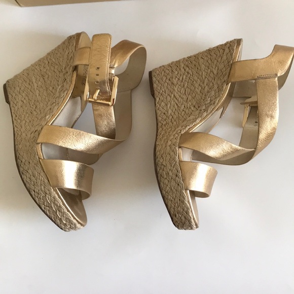 Michael Kors Gold Wedges - Picture 3 of 7